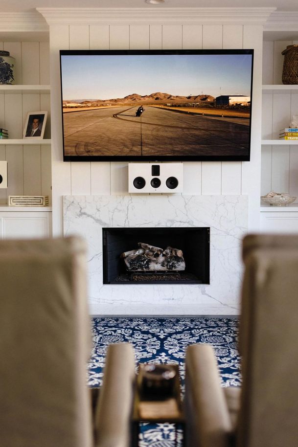 Steinway & Sons Speakers and Control systems installation in a white and sand living room